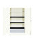 Sicherheitsschrank entero BFZ5 - 12 9010/9010, Stahl abschließbar, 6 OH, 120 x 195 x 50 cm, weiß