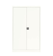 Aktenschrank entero BF6 - 12 - 9010/9010, Stahl abschließbar, 5 OH, 120 x 195 x 60 cm, weiß