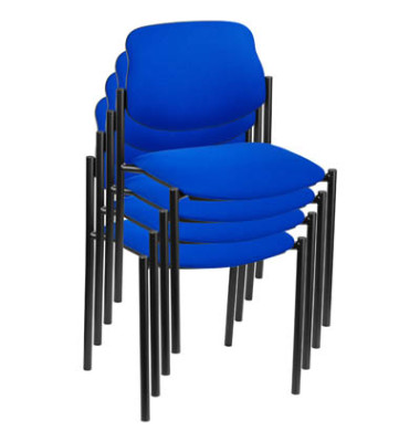 Besucherstühle blau STYL BLACK C 6 4ER, 4 Stück