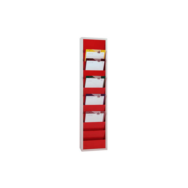 4052301027114 - Planungstafel mit 10 Schienen einreihig HxBxT 1280 x 315 x 74 mm rot EICHNER 4052301027114 - Planungstafel mit 10 Schienen einreihig HxBxT 1280 x 315 x 74 mm rot EICHNER