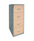 H&auml;ngeregistraturschrank 111020, silber/ahorn, 4 Schubladen, 1-bahnig