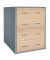 Hängeregistraturschrank ahorn/silber 4 Schubladen 111019