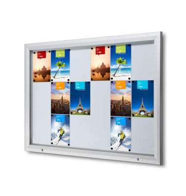 Schaukasten T SCT18XA4PH, 18xA4, silber, magnetisch