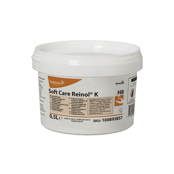 7615400193189 - Soft Care REINOL K Handwaschpaste Hautverträgliches Polyethylenmehl als Reibemittel 500 ml - Dose