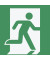 Piktogramm "Rettungsweg rechts" 148x148mm selbstklebend nachleuchtend