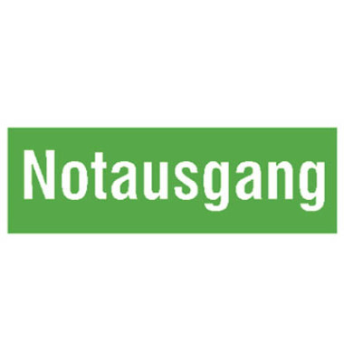 Piktogramm "Notausgang" 297x105mm selbstklebend nachleuchtend Piktogramm "Notausgang" 297x105mm selbstklebend nachleuchtend
