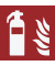 Piktogramm "Feuerlöscher" F001 148x148mm selbstklebend nachleuchtend