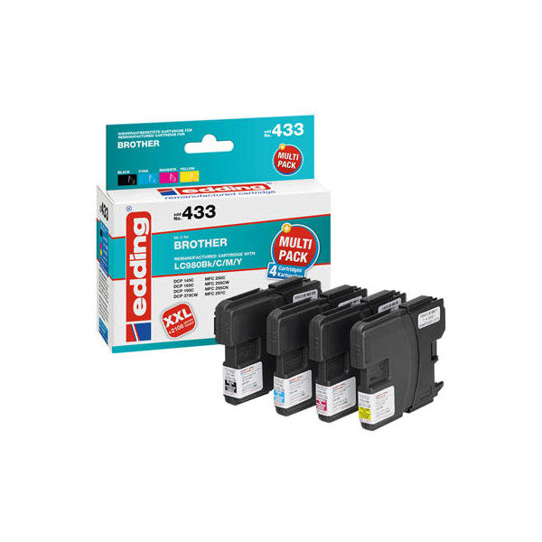 4043023365417 - Druckerpatrone 18-433 kompatibel zu brother LC-980 BK C M Y Multipack schwarz cyan magenta gelb 4043023365417 4 Stück