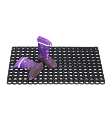Ringgummimatte 3502101007 Domino, 100x150cm, rechteckig, für Außen- und Nassbereich Ringgummimatte 3502101007 Domino, 100x150cm, rechteckig, für Außen- und Nassbereich