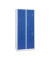 Spind 106568, Metall, 2 Abteile mit 4 Fächern, abschließbar, 80x180cm (BxH), blau