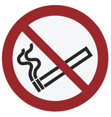 Piktogramm "Rauchen verboten" Ø 100mm selbstklebend