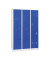Spind 106584, Metall, 3 Abteile mit 6 Fächern, abschließbar, 120x180cm (BxH), blau
