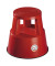 Rollhocker 212202 Step, 1 x 2 Stufen, rot, Kunststoff