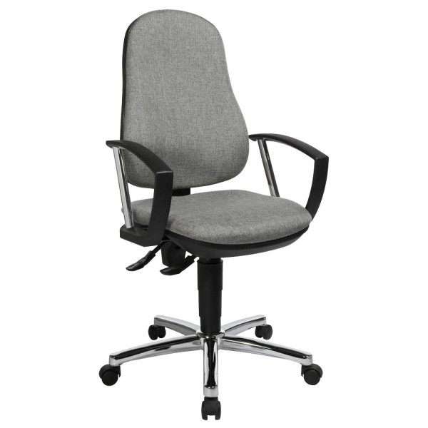 4014296416441 - Bürostuhl Support P Deluxe grau chrom mit Armlehnen bis 110kg 4014296416441 Topstar 4014296416441 - Bürostuhl Support P Deluxe grau chrom mit Armlehnen bis 110kg 4014296416441 Topstar