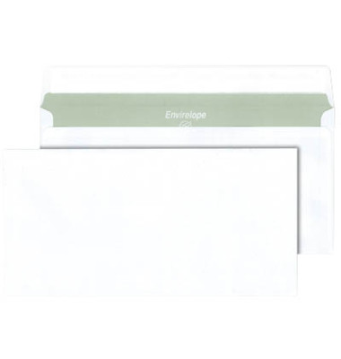 Briefumschläge Envirelope 30044416 Din Lang+ (C6/5) ohne Fenster haftklebend 80g recycling-weiß 