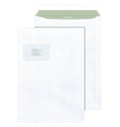 Versandtaschen Envirelope, C4, mit Fenster, haftklebend, 90g, weiß