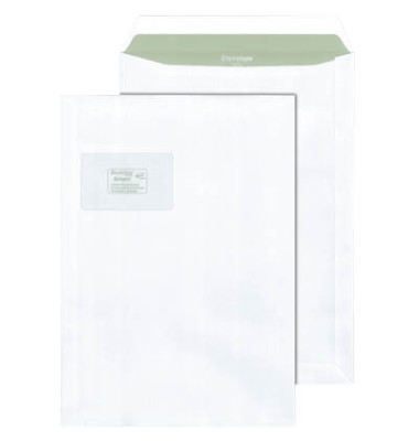 Versandtaschen Envirelope 30005329, C4, mit Fenster, haftklebend, 90g, hochweiß