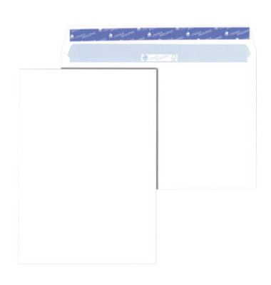 Versandtaschen Cygnus Excellence 30007283, B4, ohne Fenster, haftklebend, lange Seite offen, 120g, weiß