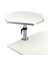 Tischpult, h&ouml;henverstellbar 31-43cm (H), 60x56,5cm (BxT), rund, wei&szlig; / silber
