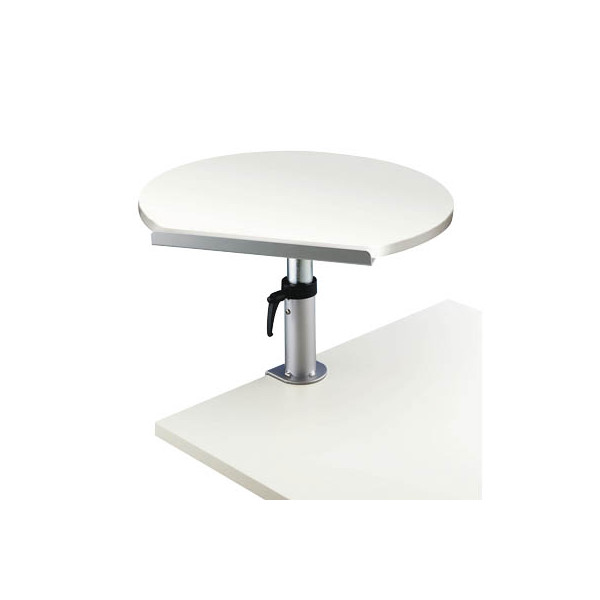 4002390063678 - Tischpult ja 31 bis 43cm (H) 60x565cm (BxT) rund weiß   silber 4002390063678 Maul