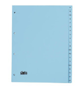 Kartonregister 084-0464-009-02, A bis Z, A4, 120 g/m², blaue Taben, 20-teilig