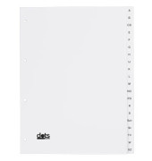 Kartonregister 084-0464-009-08, A bis Z, A4, 120 g/m&sup2;, wei&szlig;e Taben, 20-teilig