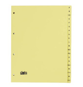 Kartonregister 084-064-009-03, A bis Z, A4, 120 g/m², gelbe Taben, 20-teilig
