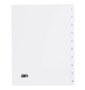 Kartonregister 084-0464-007-08, 1 bis 10, A4, 120 g/m², weiße Taben, 10-teilig