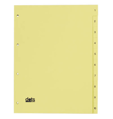 Stylex Register DIN A4 gelb 10-teilig Karton Ordner Trennblätter Ablage! 