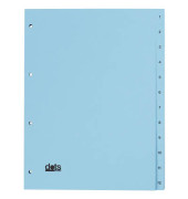 Kartonregister 084-0464-001-02, 1 bis 12, A4, 120 g/m², blaue Taben, 12-teilig