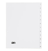 Kartonregister 084-0464-001-08, 1 bis 12, A4, 120 g/m², weiße Taben, 12-teilig