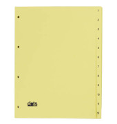 Kartonregister 084-0464-001-03, 1 bis 12, A4, 120 g/m², gelbe Taben, 12-teilig