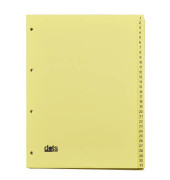 Kartonregister 084-0464-003-03, 1 bis 31, A4, 120 g/m², gelbe Taben, 31-teilig