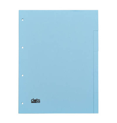 Kartonregister 084-0464-008-02, 5-teilig blanko, A4, 120 g/m², blaue Taben, 5-teilig