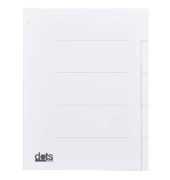 Kartonregister 084-0464-008-08, 5-teilig blanko, A4, 120 g/m², weiße Taben, 5-teilig