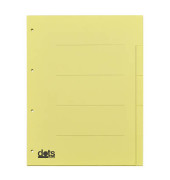 Kartonregister 084-0464-008-03, 5-teilig blanko, A4, 120 g/m², gelbe Taben, 5-teilig