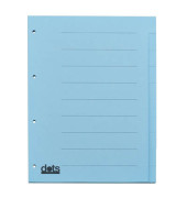 Kartonregister 084-0464-002-02, 10-teilig blanko, A4, 120 g/m&sup2;, blaue Taben, 10-teilig