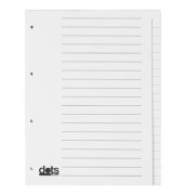 Kartonregister 084-0464-004-08, 20-teilig blanko, A4, 120 g/m&sup2;, wei&szlig;e Taben, 20-teilig