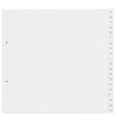Kartonregister 084-0464-013-08, A bis Z, A4 halbe H&ouml;he, 120 g/m&sup2;, wei&szlig;e Taben, 20-teilig