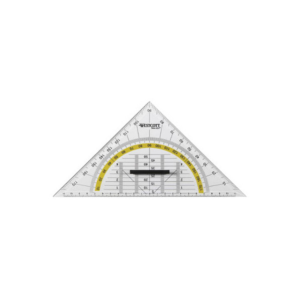 4027521512221 - Kunststoff-Geometriedreieck E-10134BP transparent 25cm mit abnehmbarem Griff 4027521512221 Westcott 4027521512221 - Kunststoff-Geometriedreieck E-10134BP transparent 25cm mit abnehmbarem Griff 4027521512221 Westcott
