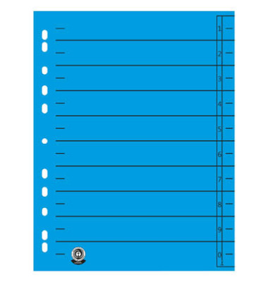 Trennblätter 951040850IF A4 blau 190g 