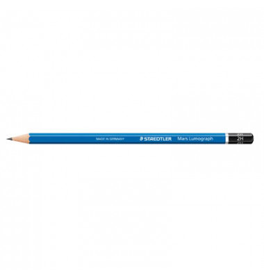 Bleistift-Set Mars Lumograph 100, 100-2H, H&auml;rte 2H, 2mm, blau