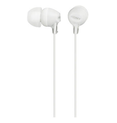 Sony MDR-EX15LPW In-Ear-Kopfhörer weiß MDR-EX15LPW - Bürobedarf  