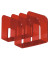 Katalogsammler 1701395003 Trend 215x210x165mm rot-transparent Polystyrol 3 Fächer à 65mm