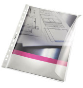 Prospekthüllen 209000 Standard, A4 transparent genarbt, rechts offen mit Klappe, 0,12mm