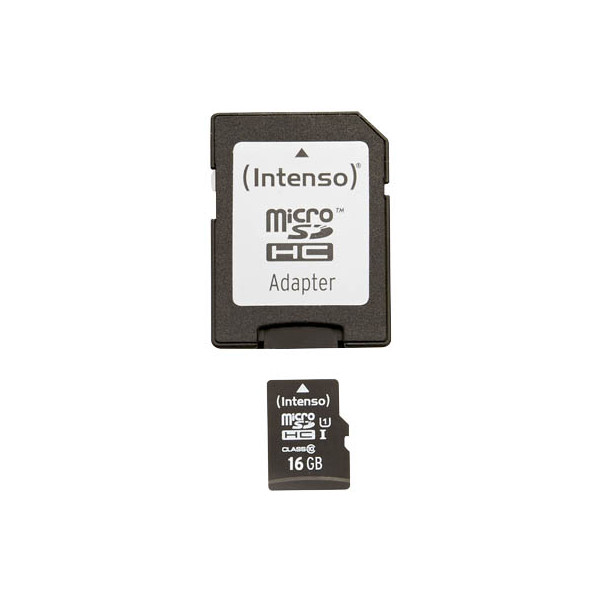 4034303019809 - Speicherkarte microSDHC-Card PREMIUM 3423470 Micro-SDHC mit SD-Adapter Class 10 bis 90 MB s 16 GB 4034303019809 INTENSO
