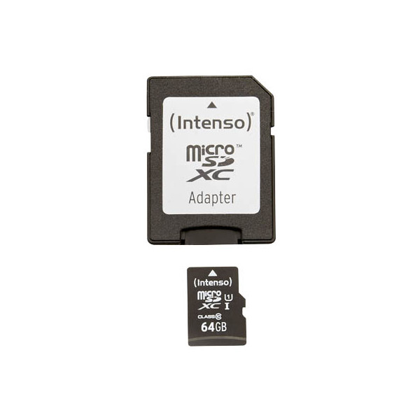 4034303019861 - Speicherkarte microSDXC-Card PREMIUM 3423490 Micro-SDXC mit SD-Adapter Class 10 bis 90 MB s 64 GB 4034303019861 INTENSO