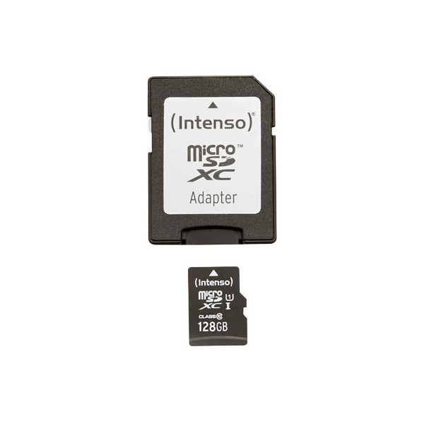 4034303019892 - Speicherkarte microSDXC-Card PREMIUM 3423491 Micro-SDXC mit SD-Adapter Class 10 bis 90 MB s 128 GB 4034303019892 INTENSO