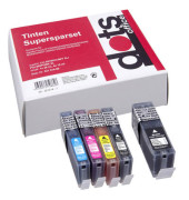 Druckerpatrone 1519,0050-DOTS kompatibel zu Canon PGI-550 XL BK, CLI-551 XL BK/C/M/Y, Multipack, 2x schwarz, cyan, magenta, gelb