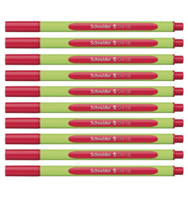 Fineliner-Set Line-Up, 191002, hellgr&uuml;n/rot (Schreibfarbe: rot), 0,4mm